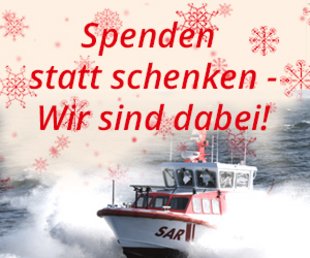 spenden statt schenken - wir unterstützen die DGzRS.