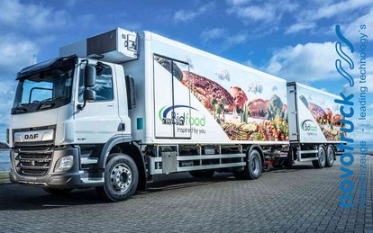 novotruck Kühlaufbauten mit Durchlade Anhänger - das kostet sie bei voller Ladelänge nur einen Rampenplatz