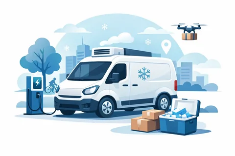 Elektrischer Kühltransporter für die letzte Meile