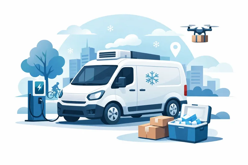 Elektrischer Kühltransporter für die letzte Meile
