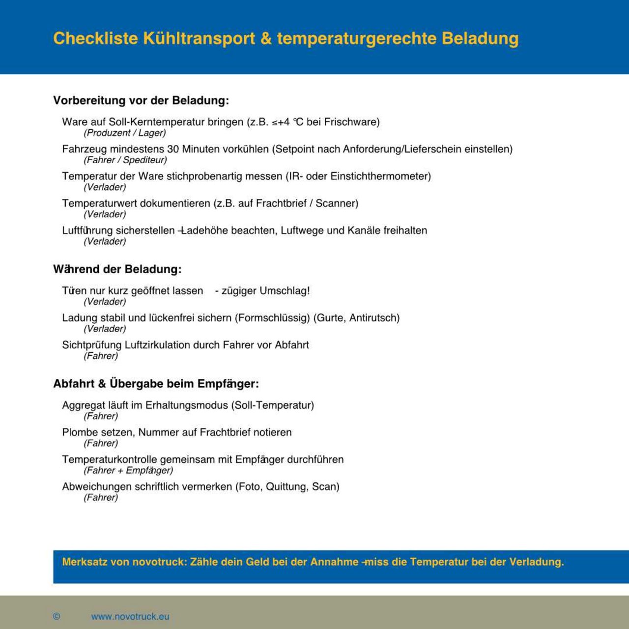 novotruck checkliste verladung