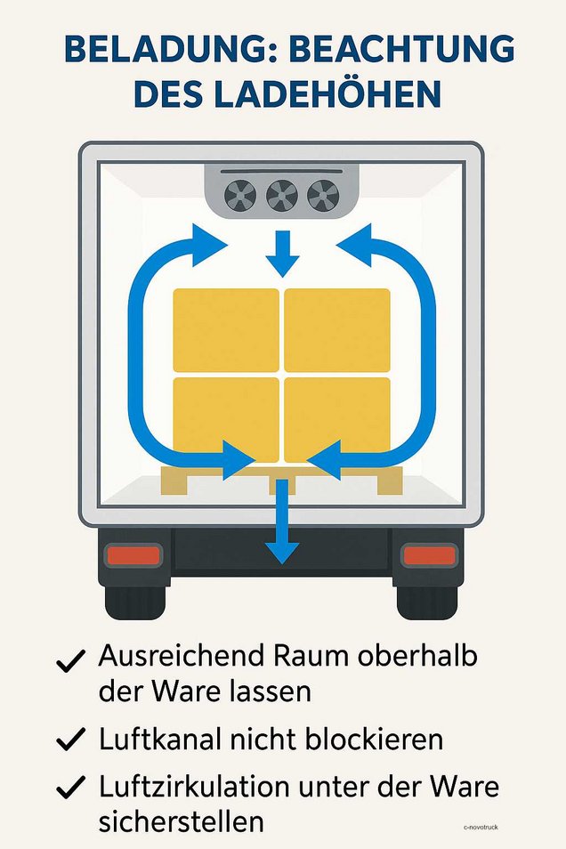 Fahrzeugbeladung mit beachteter Ladehöhe.