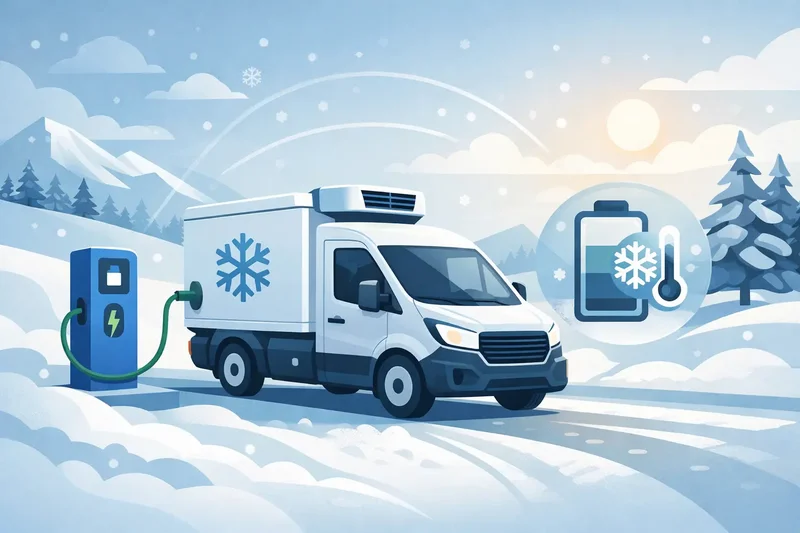 Reichweite elektrischer Kühltransporter im Winter